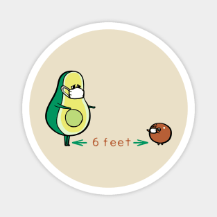 Social Distancing Avocado Magnet